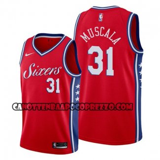 Canotte Philadelphia 76ers Mike Muscala Statement Rosso